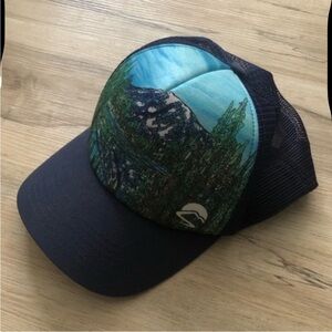 Sunday Afternoons Scenic Blue and Green Trucker Hat